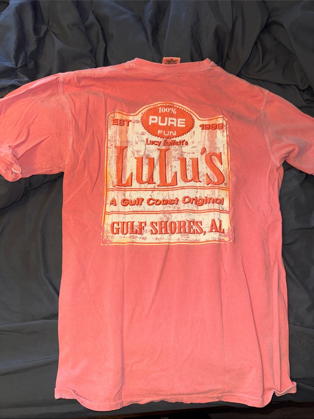 Lulu's Coral Pocket Comfort Colors Tee